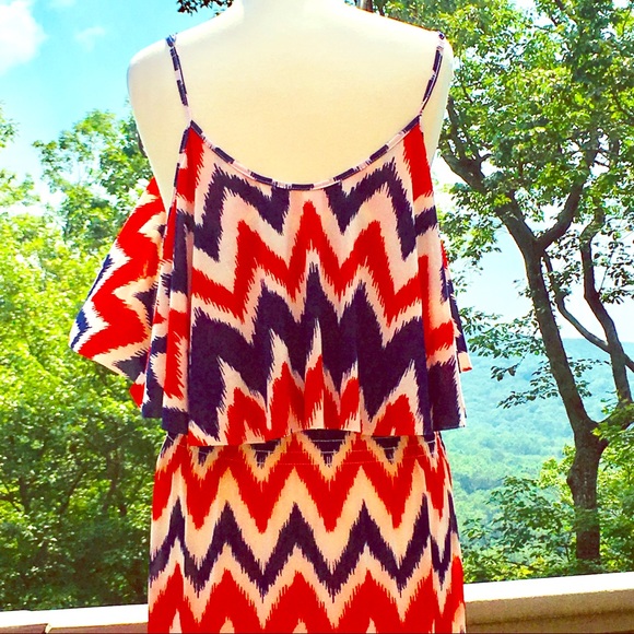 ♥️NWT Chevron Print Maxi Dress Sz. XL - Picture 6 of 6